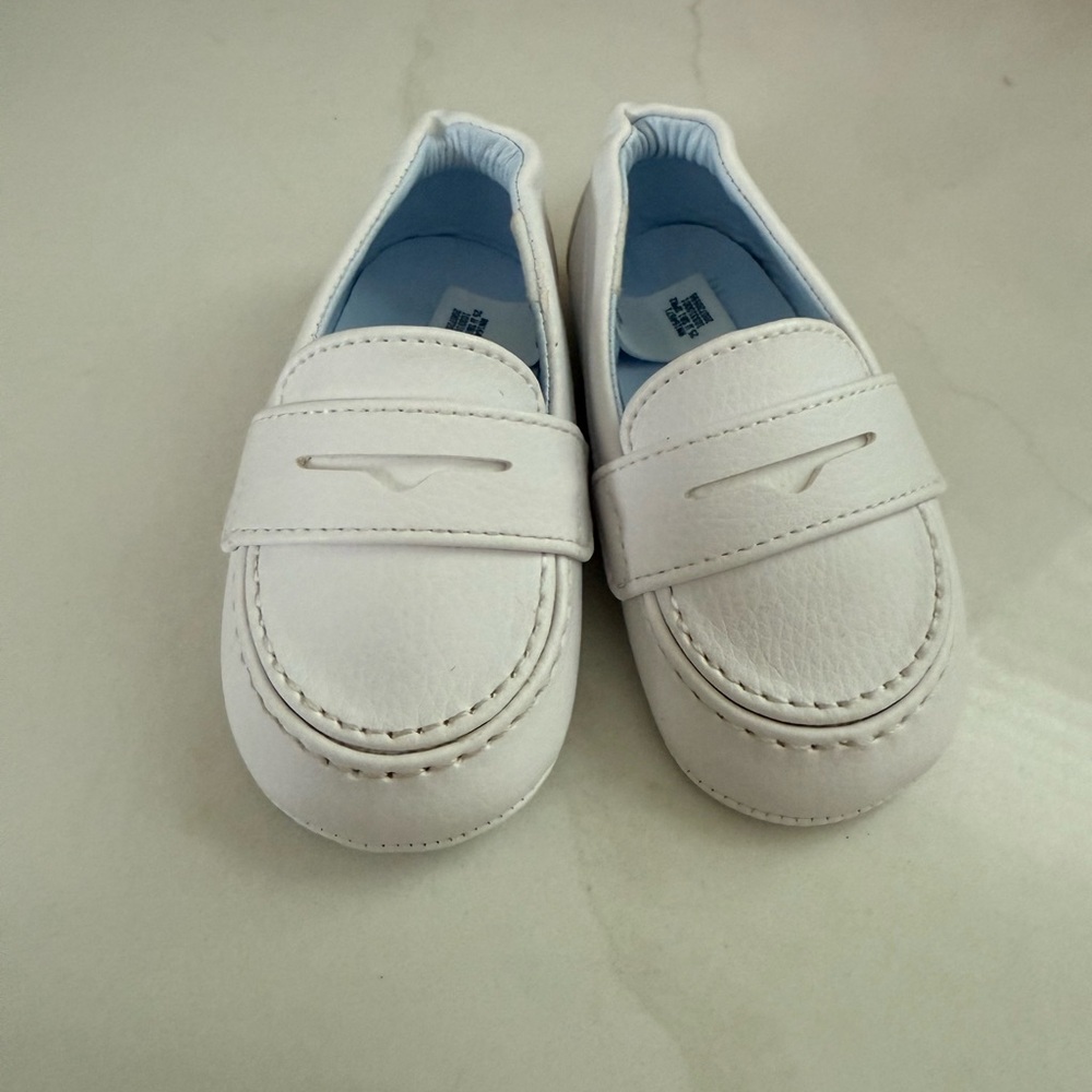 Janie and Jack White Kids Moccasins